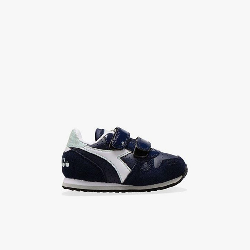 Diadora Simple Run Lave Sneakers Børn Mørkeblå | KYTPRWH-87