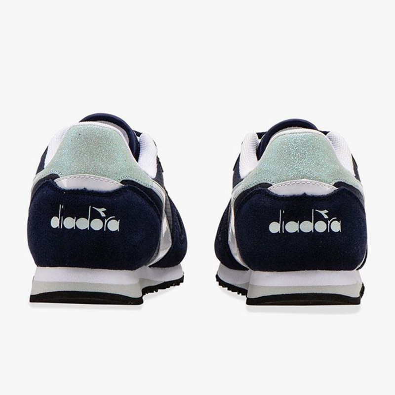 Diadora Simple Run Lave Sneakers Børn Mørkeblå | SYCBDGH-03