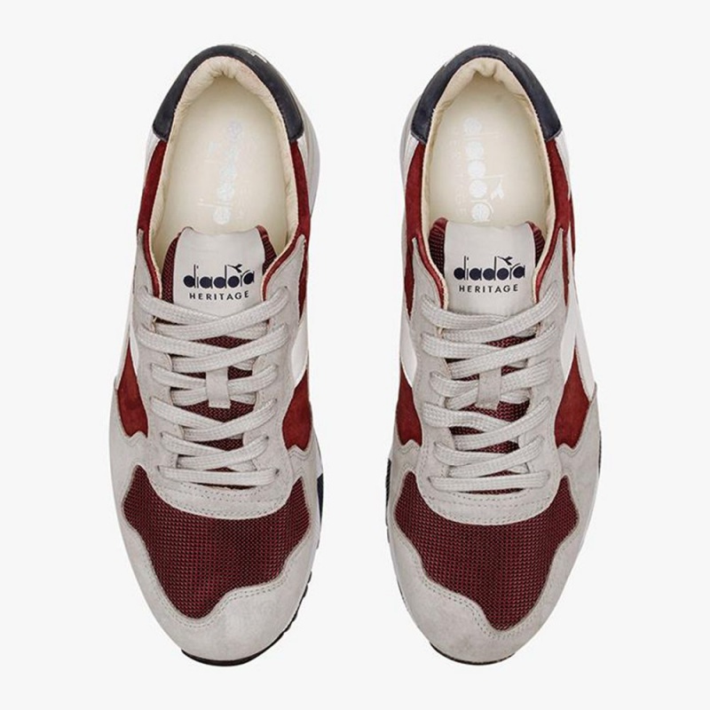 Diadora Trident Lave Sneakers Herre Rød | UWHVMXG-80